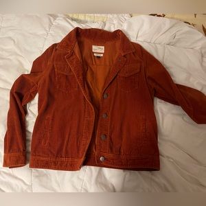 Orange corduroy jacket